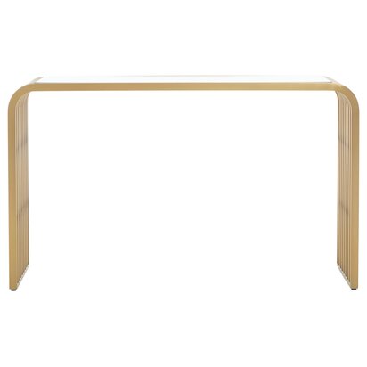 Aris Black Acacia Wood with Gold Inlay Coffee Table