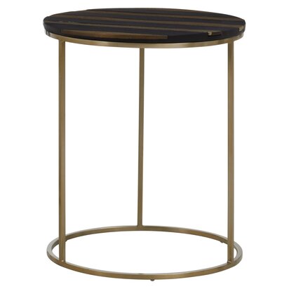 Kia Black Marble and Gold Side Table