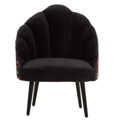 Buffalo Black Leather Dining Chair