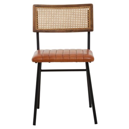 Cebu Natural Cane and Beech Wood Bench with Backrest