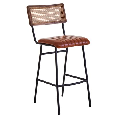 Cebu Natural Cane Bench with Black Beech Wood Frame
