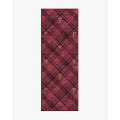 Bow Tartan Red Rug - 75 x 305 cm - All-In-One Rug