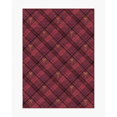 Bow Tartan Red Flatwoven Rug - 150 x 215 cm - Rug + Pad System