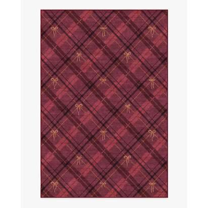 Bow Tartan Red Flatwoven Rug - 200 x 290 cm - Rug + Pad System