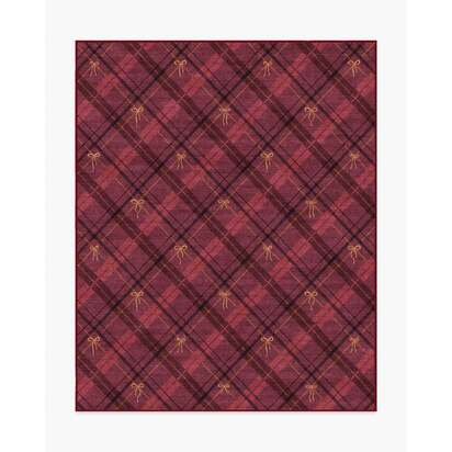 Bow Tartan Red Flatwoven Rug - 245 x 305 cm - Rug + Pad System