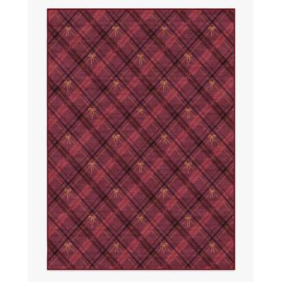 Bow Tartan Red Flatwoven Rug - 305 x 425 cm - Rug + Pad System