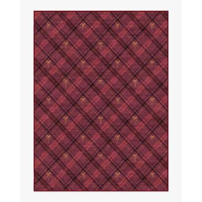Bow Tartan Red Flatwoven Rug - 275 x 365 cm - Rug + Cushioned Pad System