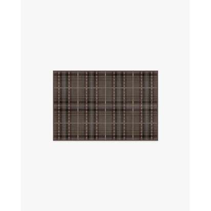 Heirloom Tartan Brown Flatwoven Rug - 60 x 90 cm - Rug + Cushioned Pad System