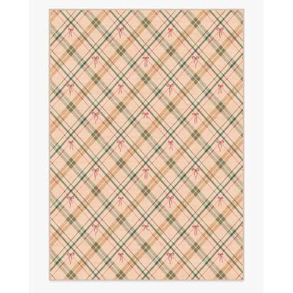 Bow Tartan Natural Flatwoven Rug - 305 x 425 cm - Rug + Pad System