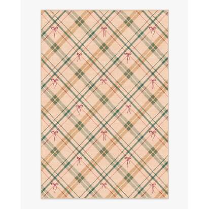 Bow Tartan Natural Flatwoven Rug - 185 x 275 cm - Rug + Cushioned Pad System