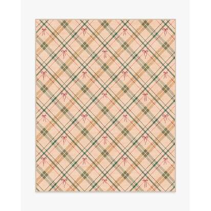Bow Tartan Natural Flatwoven Rug - 245 x 305 cm - Rug + Cushioned Pad System