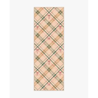 Bow Tartan Natural Flatwoven Rug - 275 x 365 cm - Rug + Cushioned Pad System