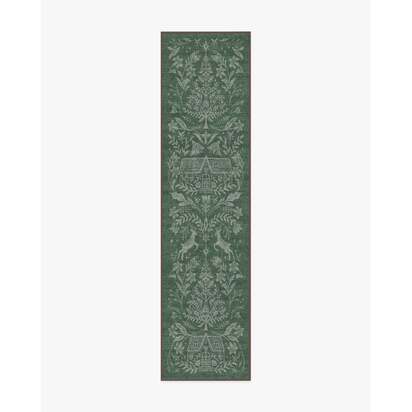 Christmas Wonderland Green Flatwoven Rug - 75 x 305 cm - Rug + Cushioned Pad System
