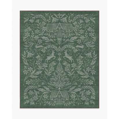 Christmas Wonderland Green Flatwoven Rug - 245 x 305 cm - Rug + Cushioned Pad System