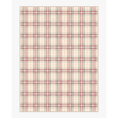 Heirloom Tartan Cream Flatwoven Rug - 275 x 365 cm - Rug + Cushioned Pad System