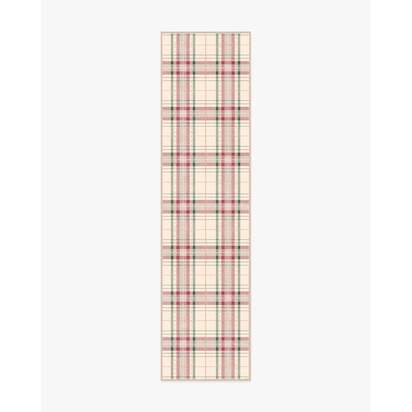Heirloom Tartan Cream Rug - 75 x 305 cm - All-In-One Rug