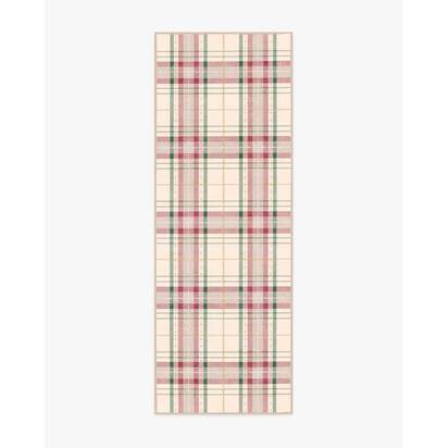 Heirloom Tartan Cream Rug - 75 x 305 cm - All-In-One Rug