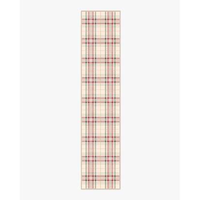 Heirloom Tartan Cream Rug - 75 x 365 cm - All-In-One Rug