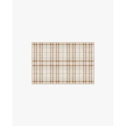 Heirloom Tartan Natural Flatwoven Rug - 60 x 90 cm - Rug + Pad System