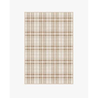 Heirloom Tartan Natural Flatwoven Rug - 120 x 185 cm - Rug + Pad System