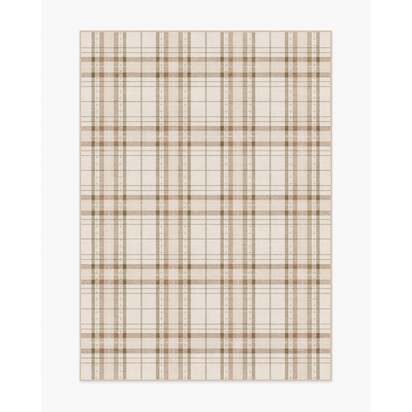 Heirloom Tartan Natural Flatwoven Rug - 150 x 215 cm - Rug + Pad System