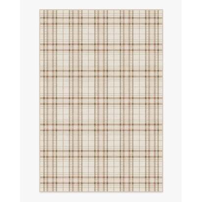 Heirloom Tartan Natural Flatwoven Rug - 200 x 290 cm - Rug + Pad System