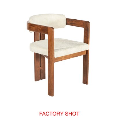Barto Round Mango Wood Carved Ridged Side Table and Stool