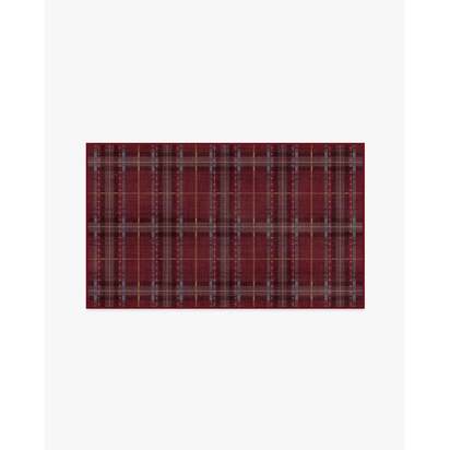 Heirloom Tartan Red Flatwoven Rug - 90 x 150 cm - Rug + Cushioned Pad System