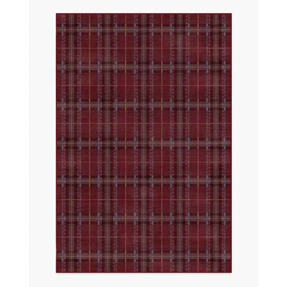 Heirloom Tartan Red Flatwoven Rug - 200 x 290 cm - Rug + Cushioned Pad System