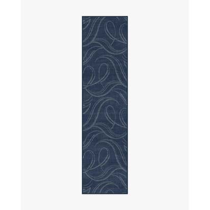 Luster Navy Flatwoven Rug - 75 x 305 cm - Rug + Pad System