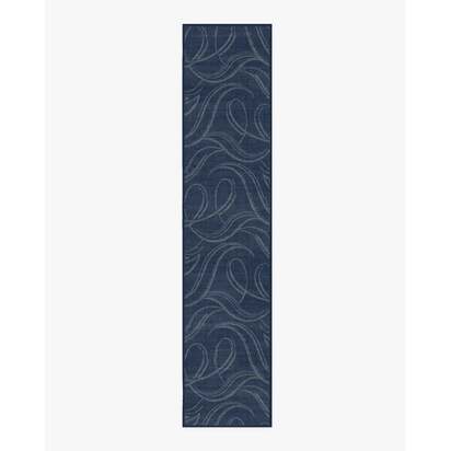 Luster Navy Flatwoven Rug - 75 x 365 cm - Rug + Pad System