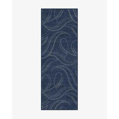 Luster Navy Flatwoven Rug - 75 x 365 cm - Rug + Pad System