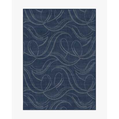 Luster Navy Flatwoven Rug - 150 x 215 cm - Rug + Pad System
