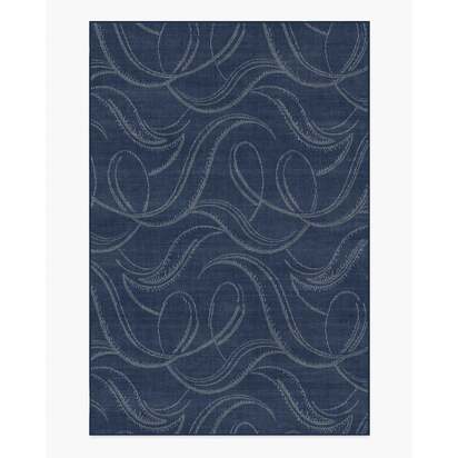 Luster Navy Flatwoven Rug - 185 x 275 cm - Rug + Pad System