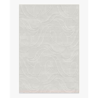 Luster Soft Grey Flatwoven Rug - 200 x 290 cm - Rug + Cushioned Pad System