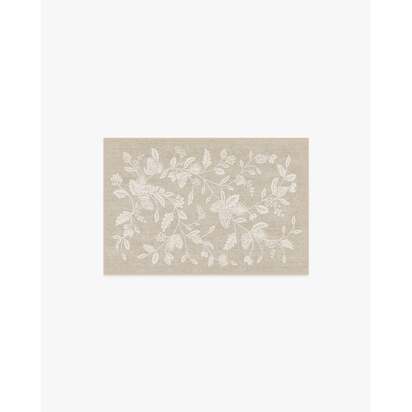 Winter Pine Natural Flatwoven Rug - 60 x 90 cm - Rug + Cushioned Pad System