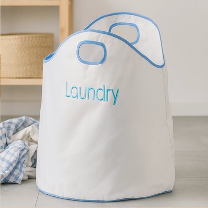 GreenLoop White and Blue Laundry Bag