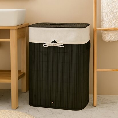 Kankyo Black Square Laundry Hamper