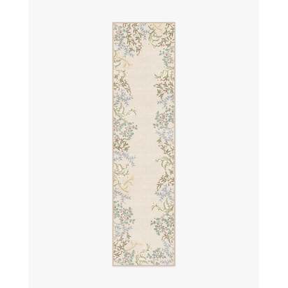 Woodland Flora Cream Rug - 75 x 305 cm - All-In-One Rug