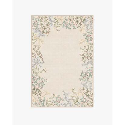Woodland Flora Cream Rug - 120 x 185 cm - All-In-One Rug