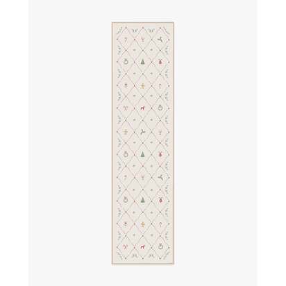 Yuletide Cream Flatwoven Rug - 75 x 305 cm - Rug + Pad System