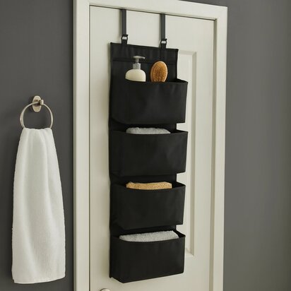 Verti Over Door Black Hanging Organiser