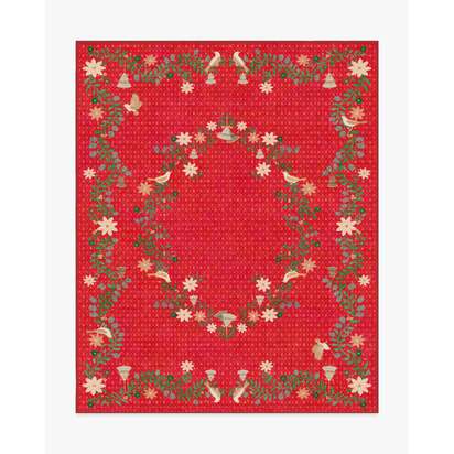Festive Yuletide Red Flatwoven Rug by The Hiltons - 245 x 305 cm - Rug + Cushioned Pad System