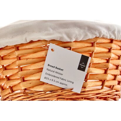 Aliamore Round Wicker Basket with Cream Lining