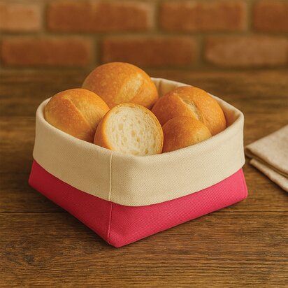 Theoicombe Pink And Cream Small Bread Basket