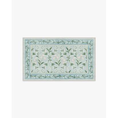 Winter Lily Of The Valley Blue Rug by The Hiltons - 90 x 150 cm - All-In-One Rug