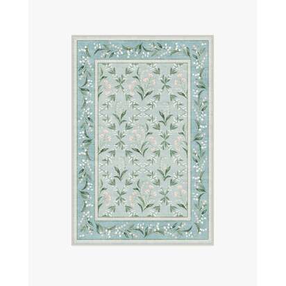 Winter Lily Of The Valley Blue Rug by The Hiltons - 120 x 185 cm - All-In-One Rug