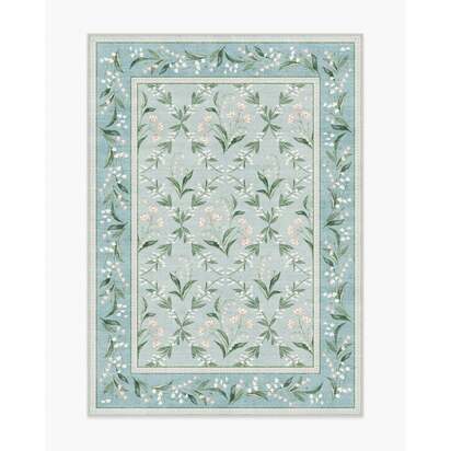 Winter Lily Of The Valley Blue Rug by The Hiltons - 150 x 215 cm - All-In-One Rug
