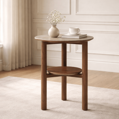Twenty10 Designs Lamp Table With Shelf Willow Lt Wrs Tw