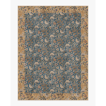 Anita Blue & Ochre Rug - 275 x 365 cm - All-In-One Rug